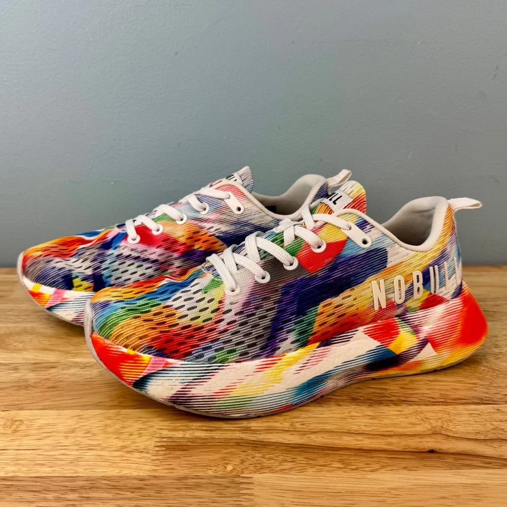 Nobull Journey Pride Moves M 8.5 W 10 Rainbow Athletic Training Shoes Sneakers